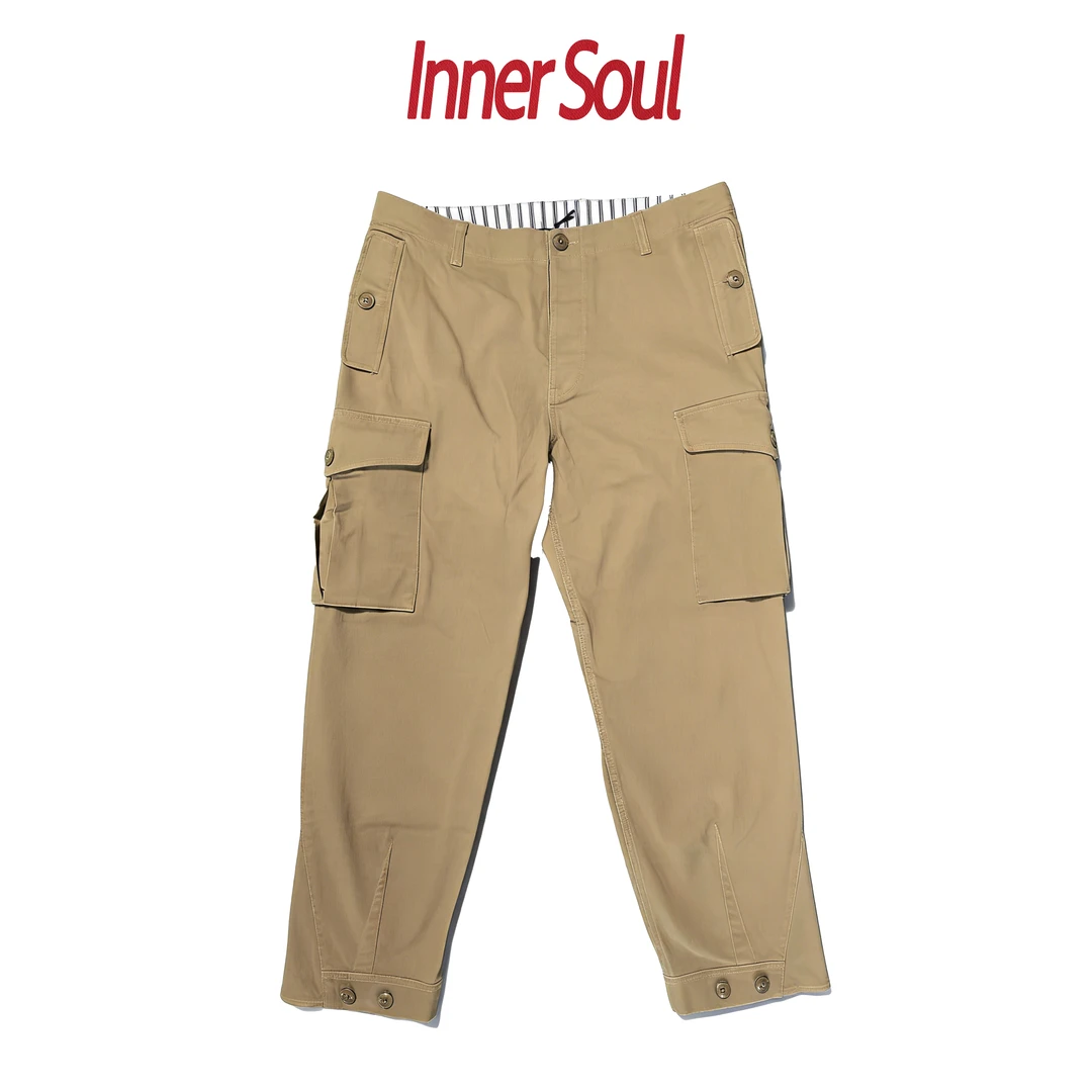 InnerSoul重磅14盎司大口袋工装裤军迷硬汉机车飞行员阿凡达复古