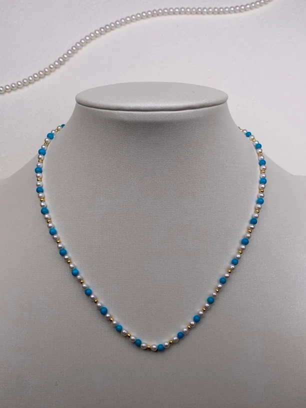 18K金睡美人绿松石轻奢经典珠宝气质百搭项链