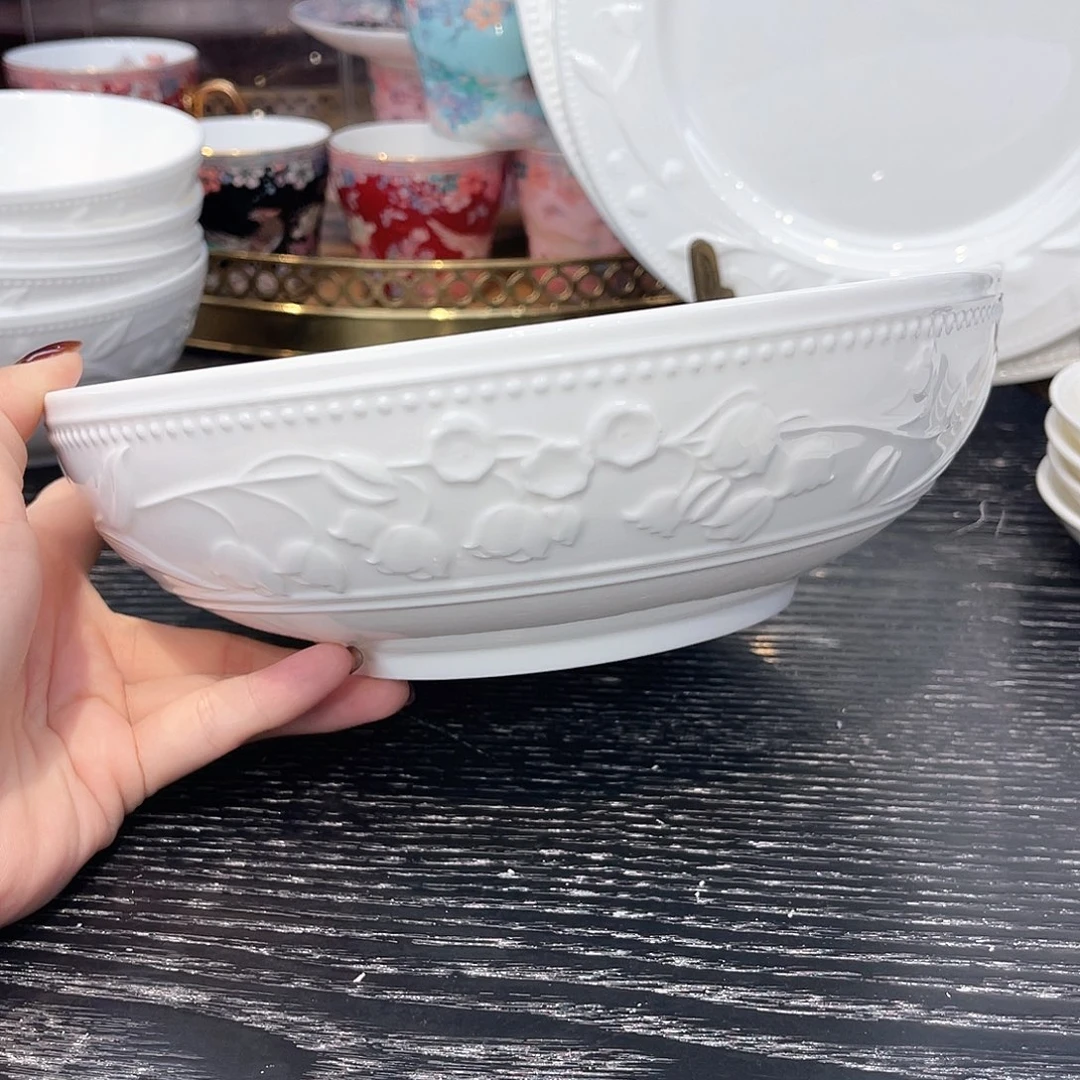 骨瓷21厘米大汤碗///