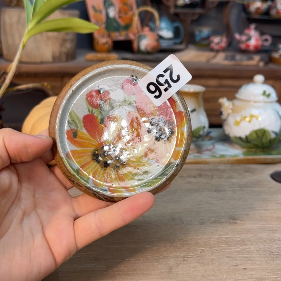 壶素浅陶瓷手工手绘