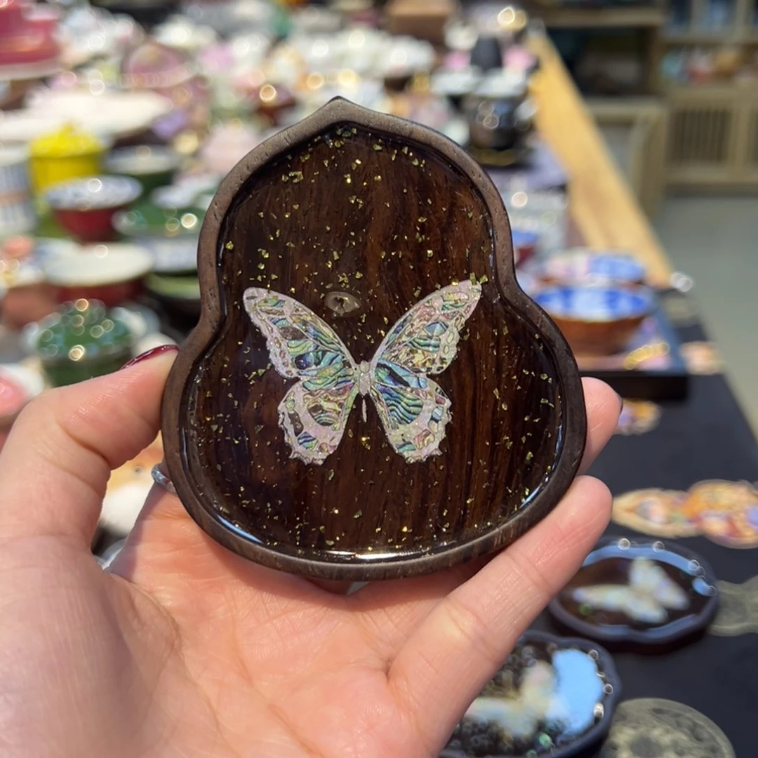 杯垫葫芦杯垫螺钿