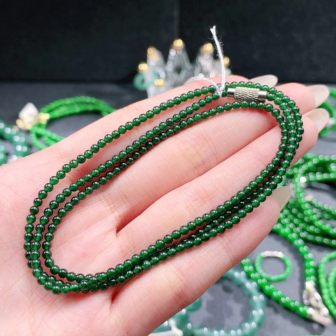 翡翠未镶嵌手串项链