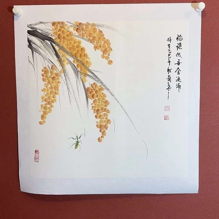 国画听兰老师花鸟