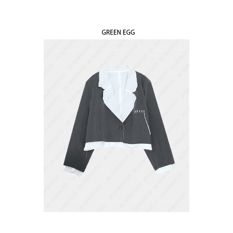 【蛋蛋狂欢价】A415西服女装气质通勤款西服新款减龄设计感宽松外套