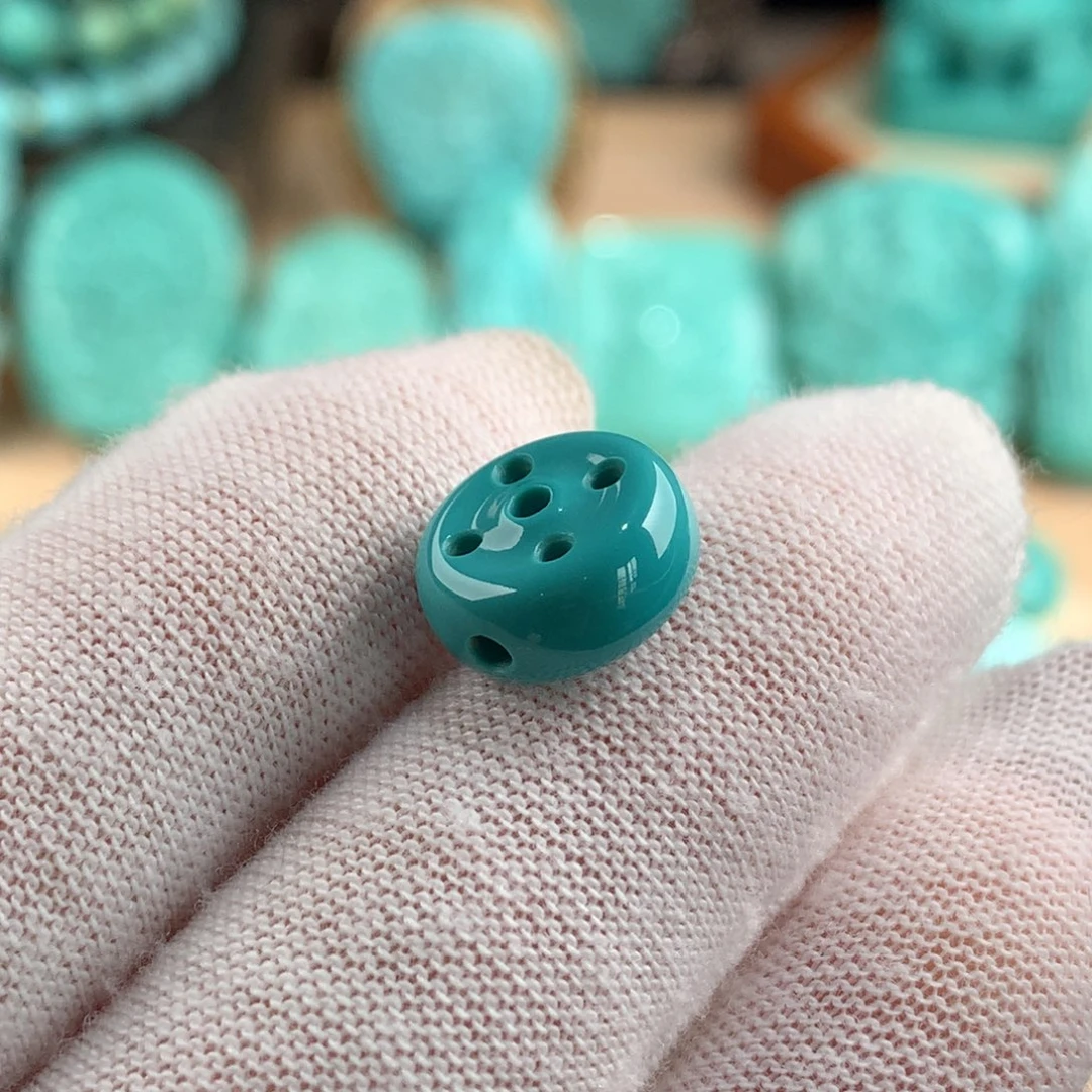 绿松石未镶嵌五眼六通背云卡12