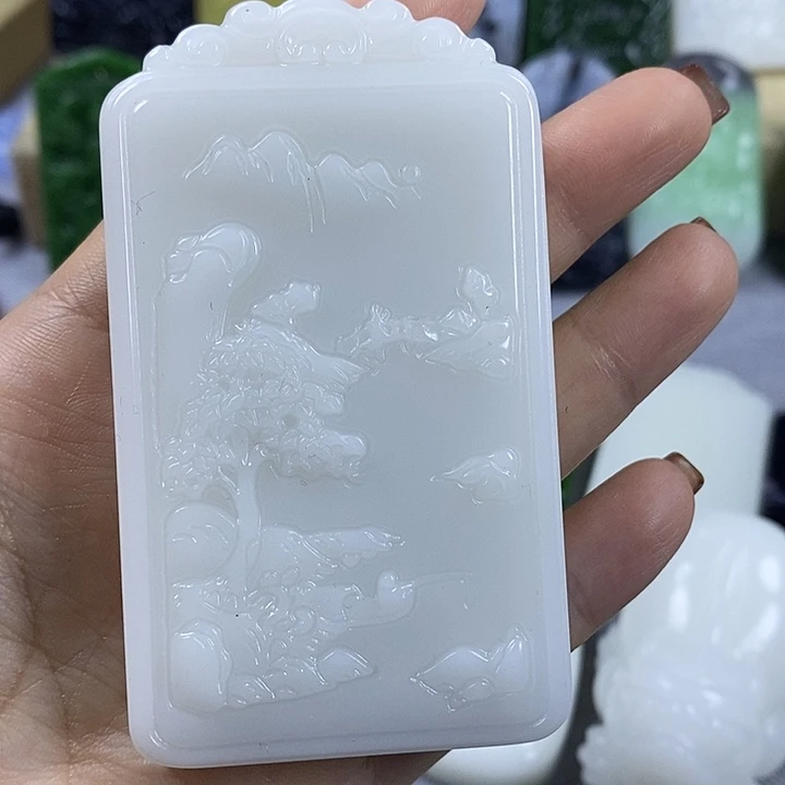 和田玉未镶嵌颈饰