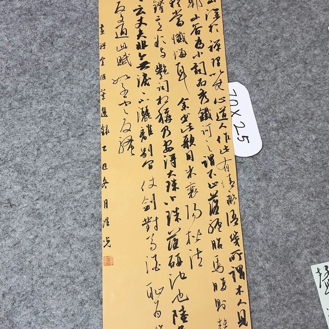 书法国展书家廖老师70×25