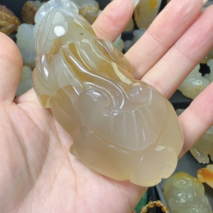 玛瑙/玉髓合金手把件