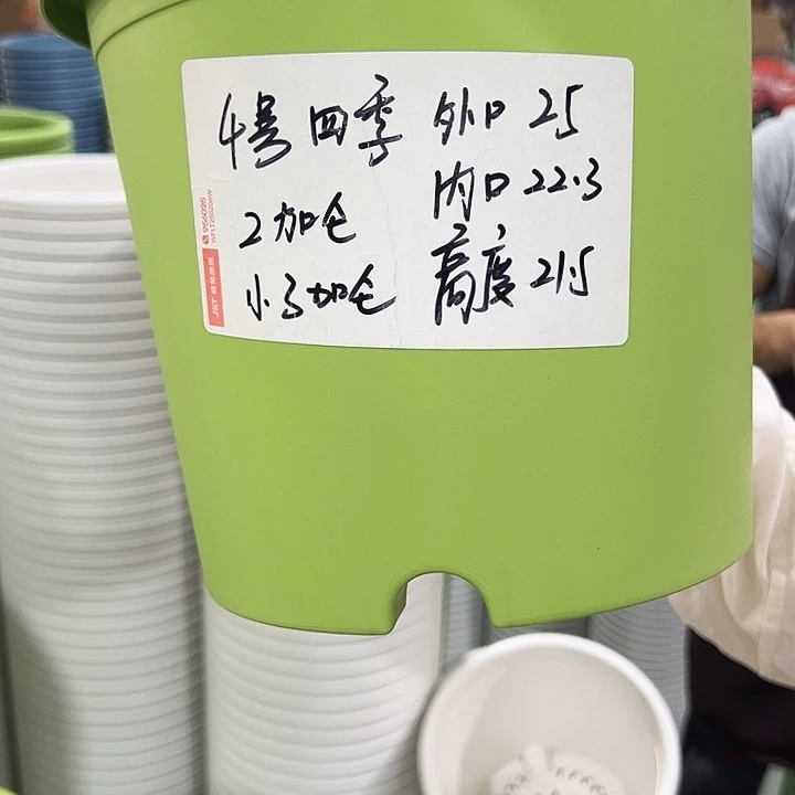 特价4号四季盆口25高21白色无托8只
