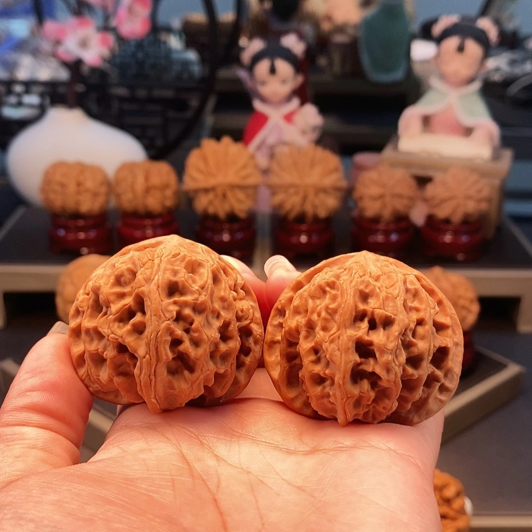 文玩核桃把件43精对苹果园