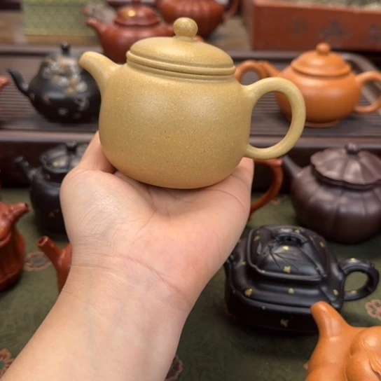 抖***子紫砂茶壶宜兴本绿匏尊全手工