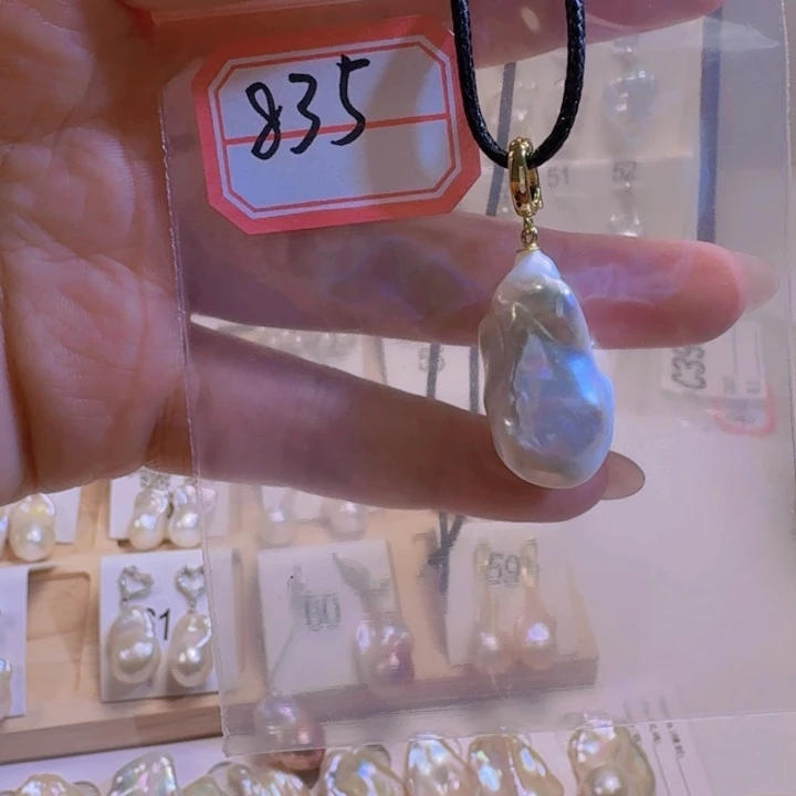 淡水珍珠银S925镶嵌颈饰