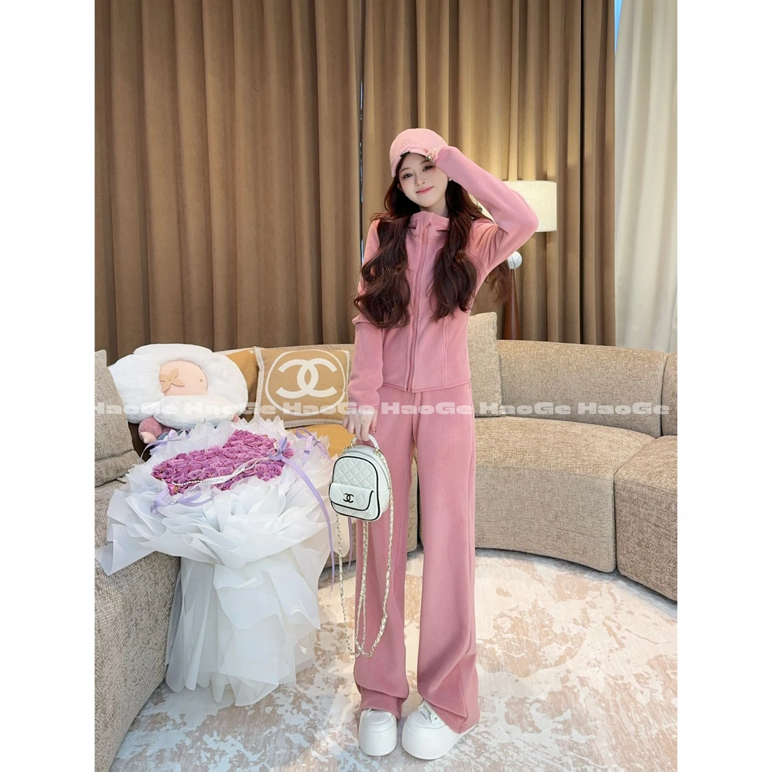 浩哥严选●lu系纸片人HGQ5TZ5341A外套+休闲裤套装预时尚秋冬显瘦