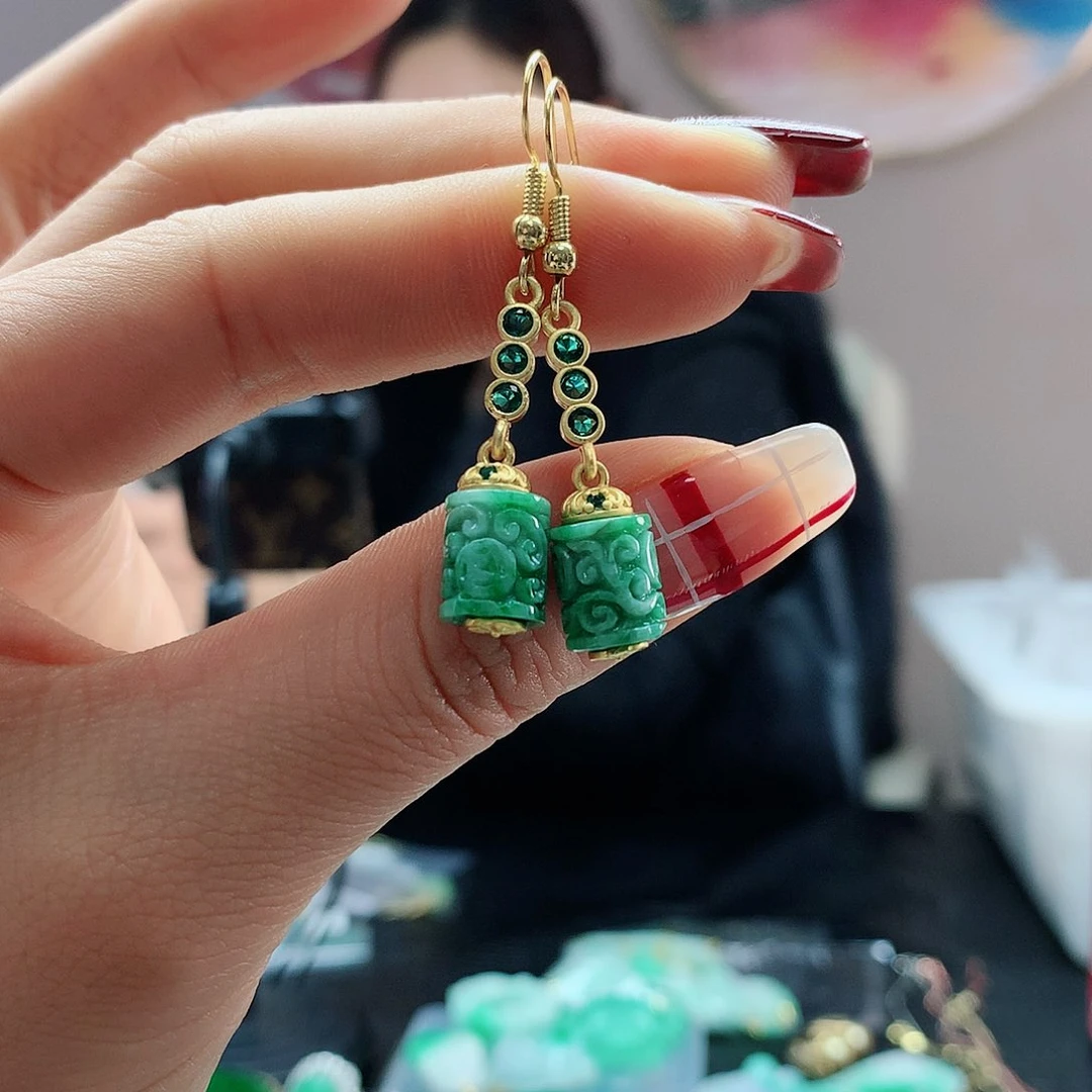 【闪购商品】翡翠耳饰未镶嵌，