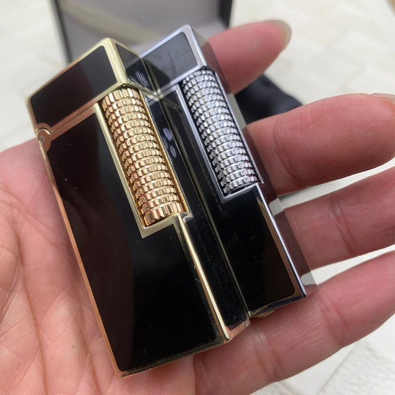 佐罗Z728窄版侧滑液压连杆树脂填漆商务个性窄条打火机