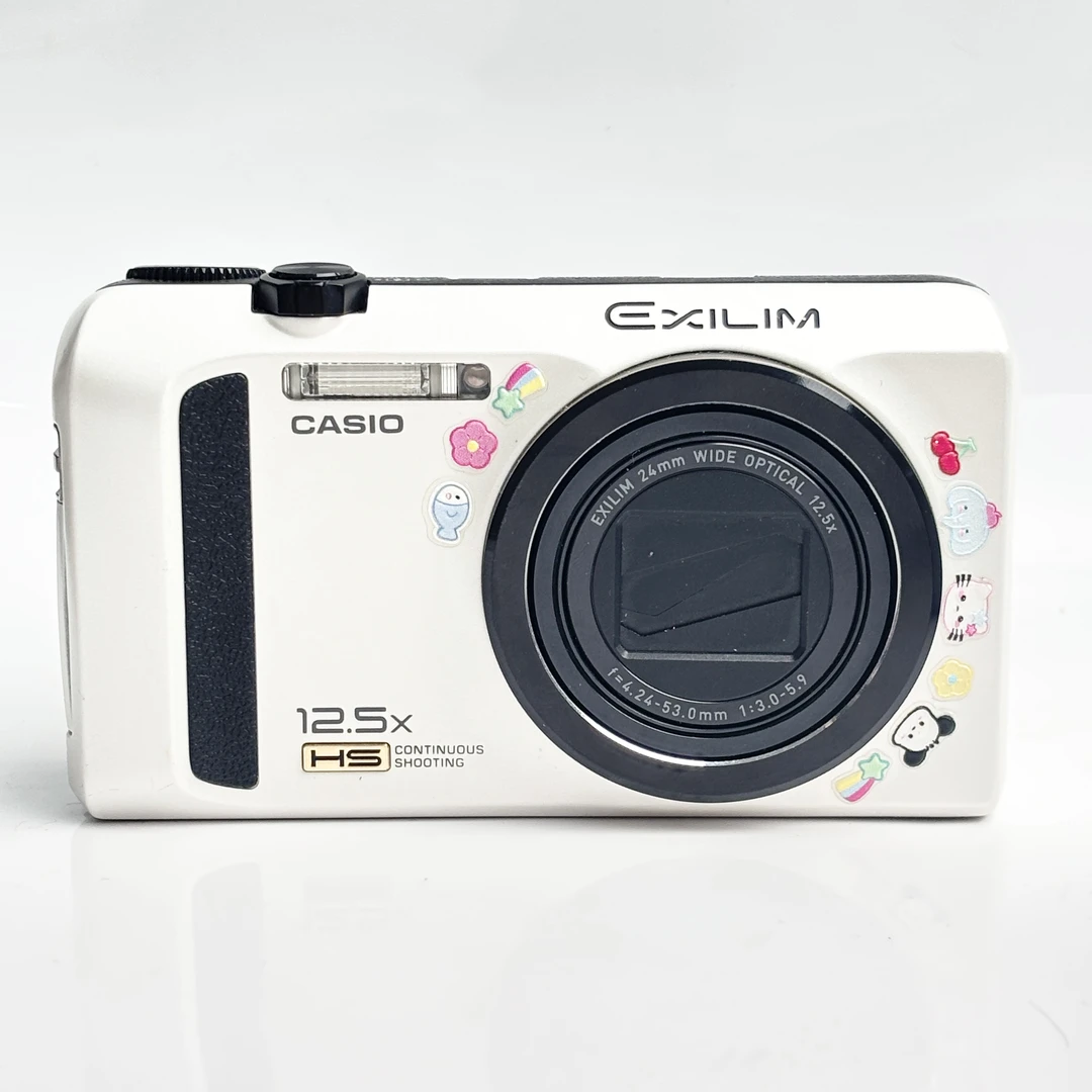 95新 Casio/卡西欧 zr410奶白色1600万像素12.5倍光学变焦ccd相机