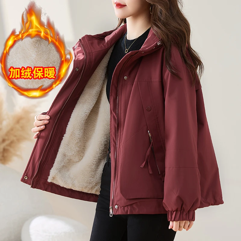 冬季加绒加厚妈妈装棉衣棉服女款爆款2025新款夹棉外套50-60岁