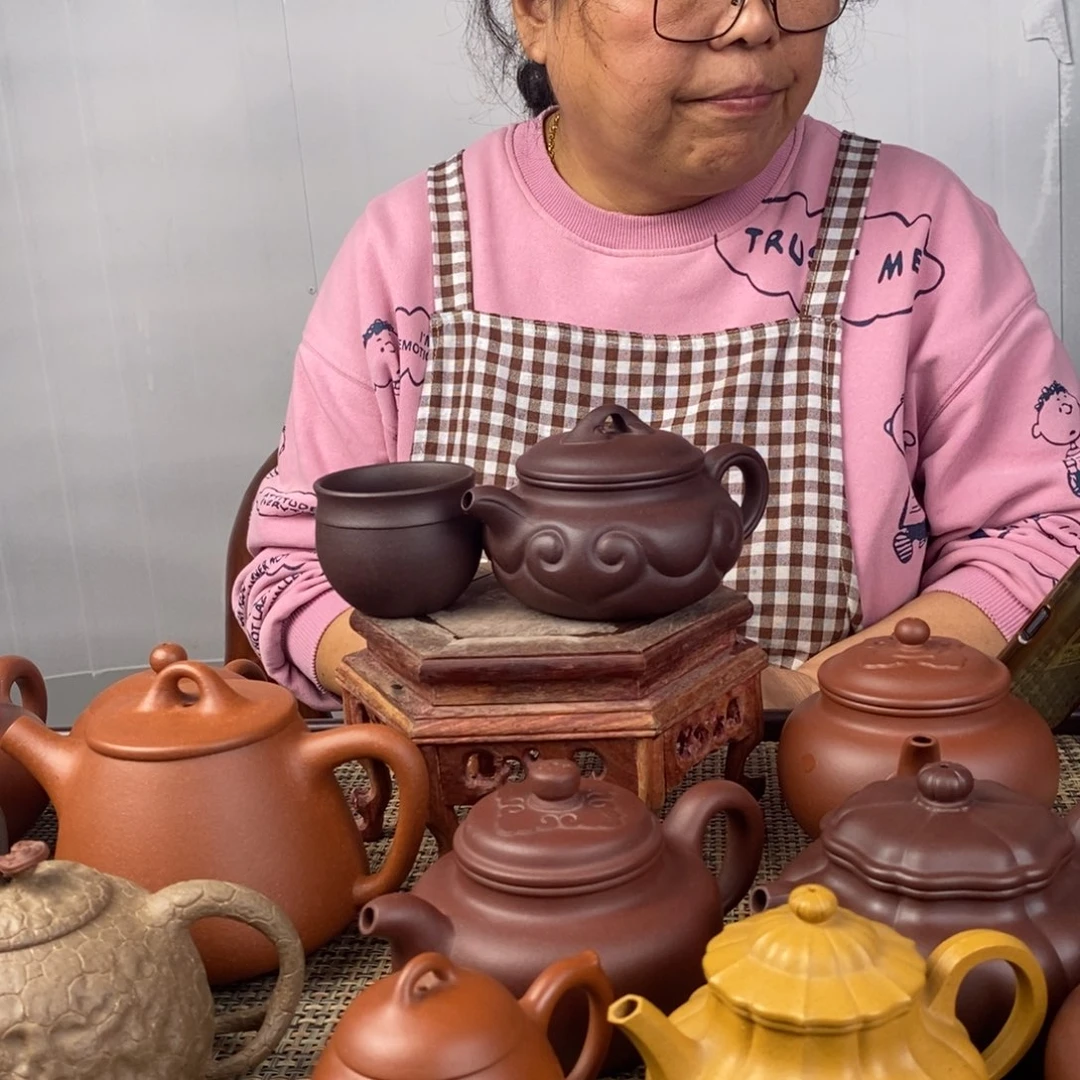 青***云紫砂茶壶宜兴紫砂壶茶壶老丁山紫砂