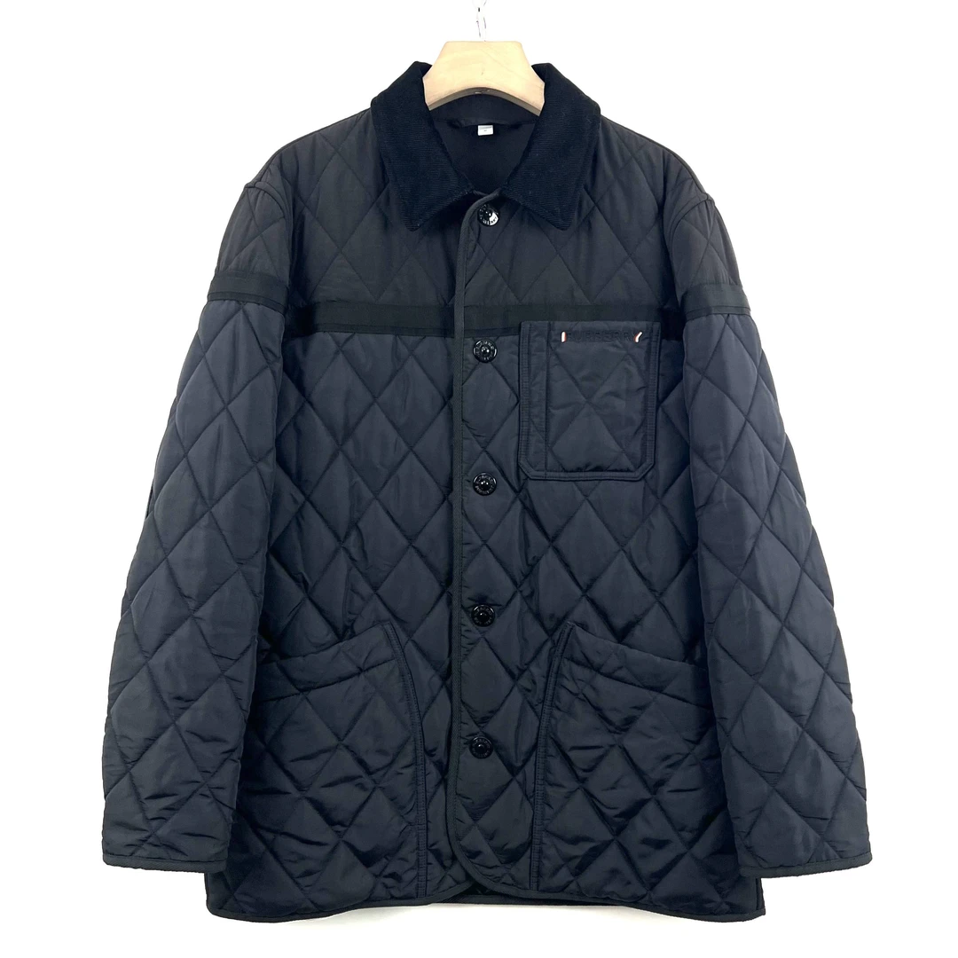 99新 BURBERRY/博柏利 M码/字母刺绣菱格棉服长袖夹克外套/0157