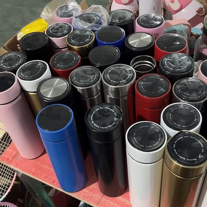 两个304保温杯带温度显示备注颜色不备注的随机发颜色