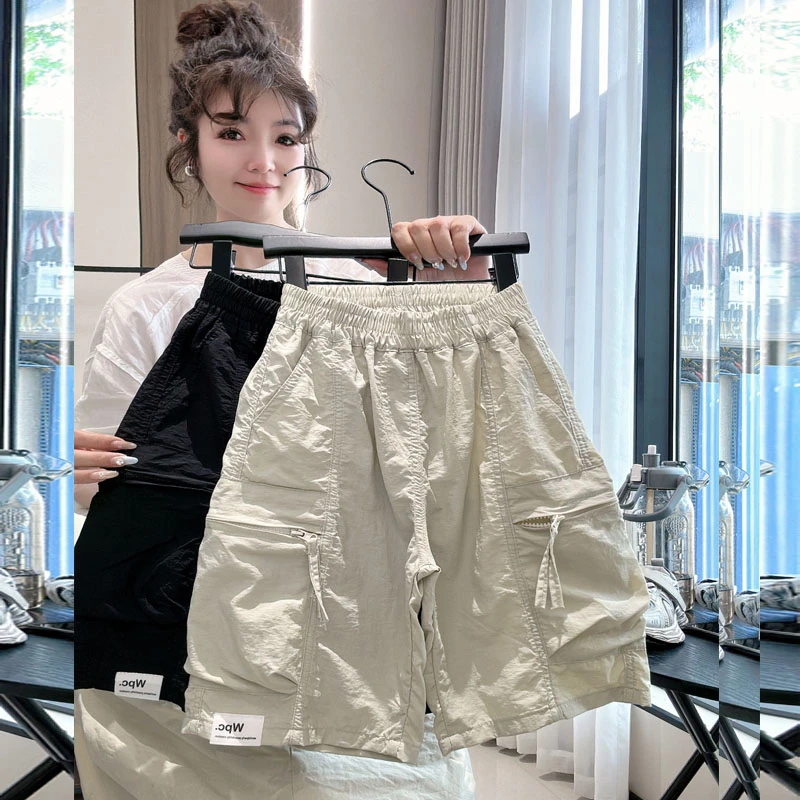 【真速干面料】中大童男童工装裤夏季短裤薄款五分裤休短裤2025新款