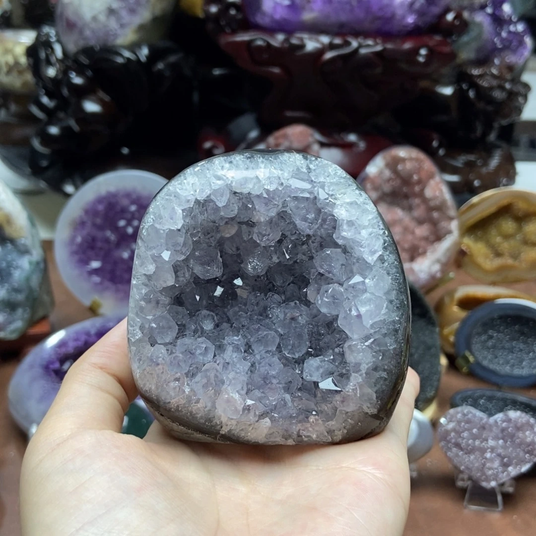 紫晶摆件未镶嵌水晶
