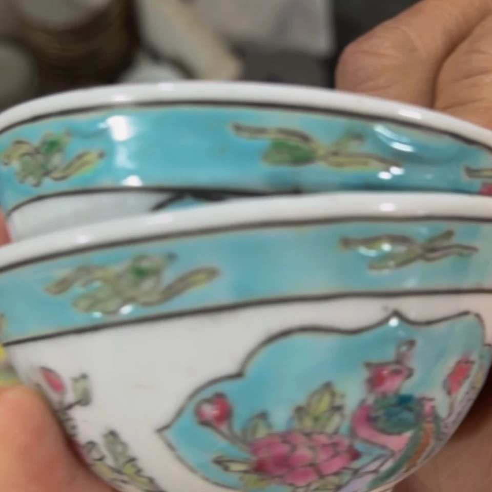 【闪购商品】紫砂盖碗用****3花鸟小茶碗2个