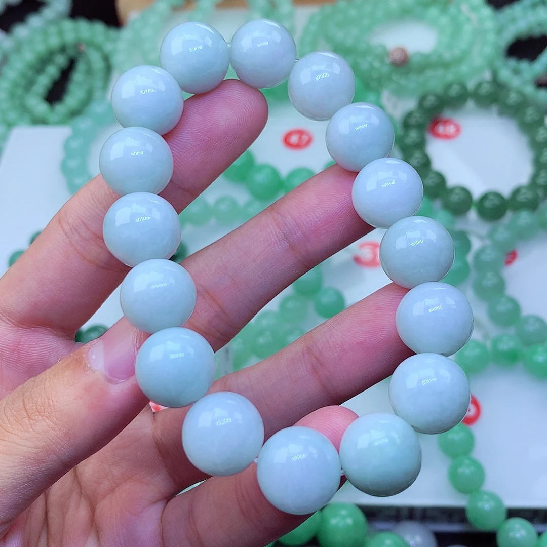 翡翠未镶嵌毛衣链卡13.5