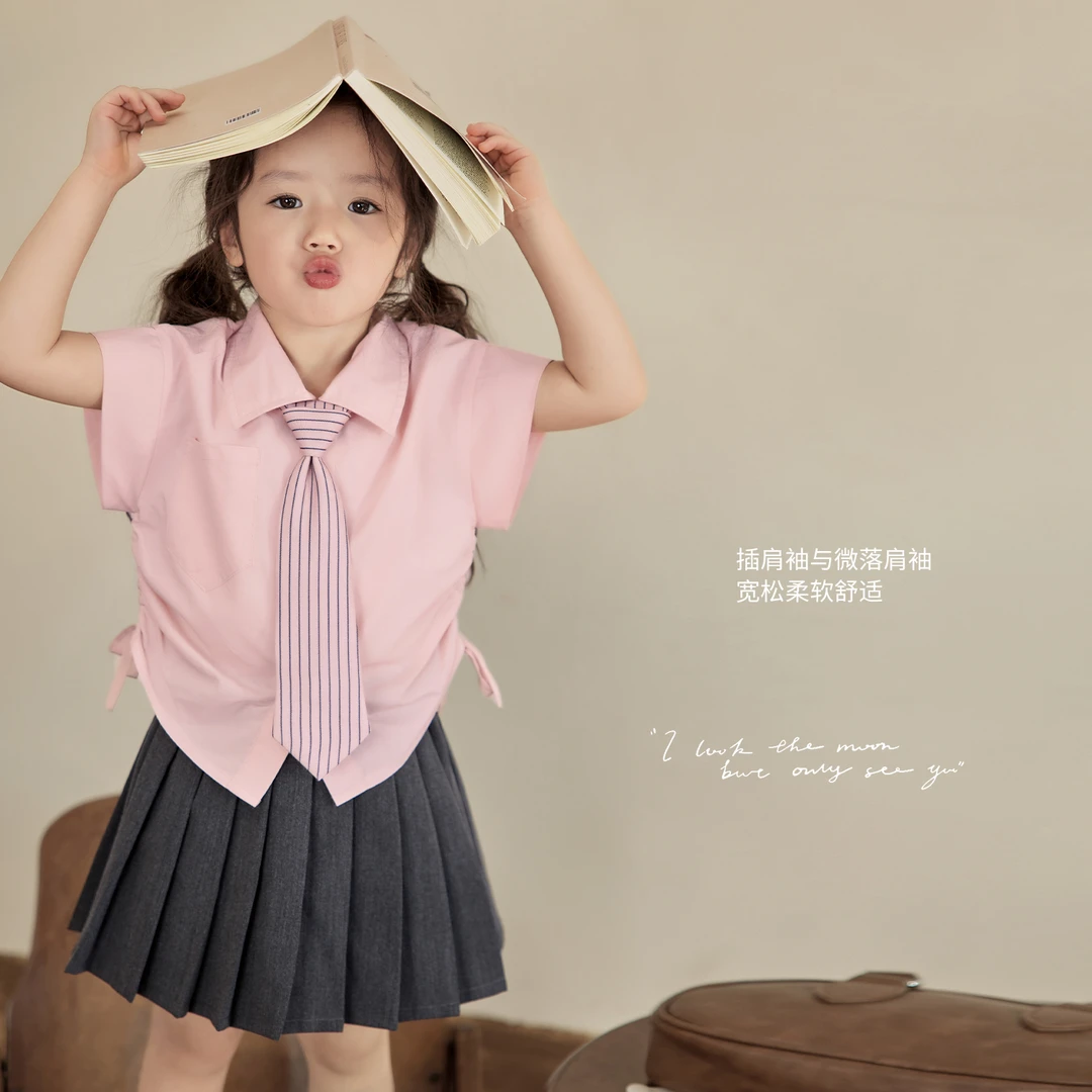 61 小O宝OKids 宝宝学院风翻领衬衫~ YFX412066A