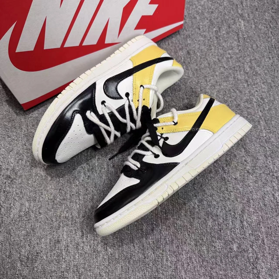 Nike Dunk Low Retro 做旧 休闲 舒适 防滑 低帮 板鞋 男款 黄黑