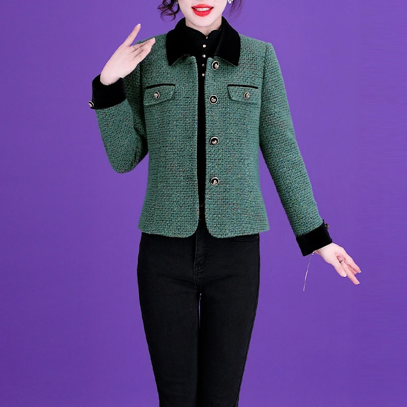 优雅新款气质时尚大气减龄休闲收腰显瘦短外套22500