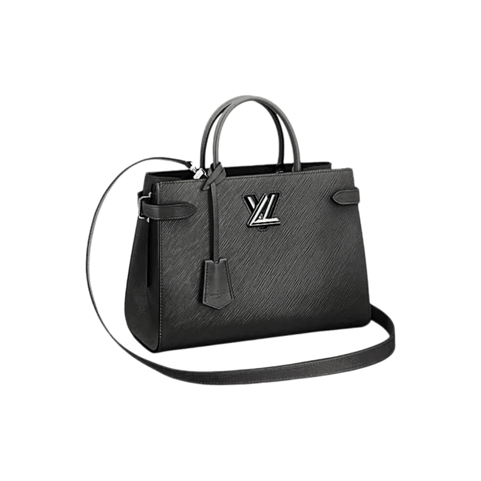 99新 LouisVuitton/路易威登 水波纹黑银twist  tote手提斜挎包