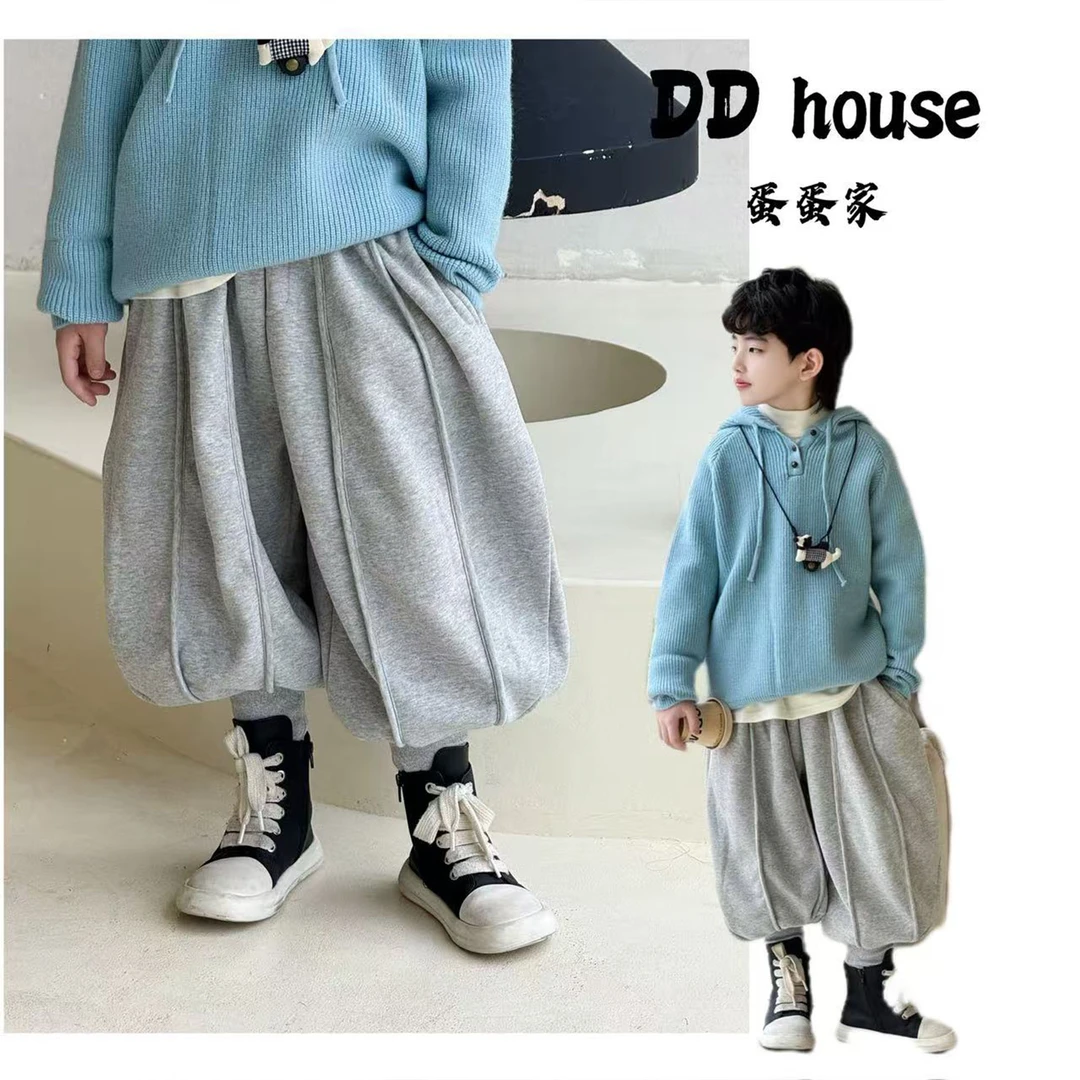 蛋蛋家【屁屁裤】25366冬季新款条纹/黑色加绒屁屁裤