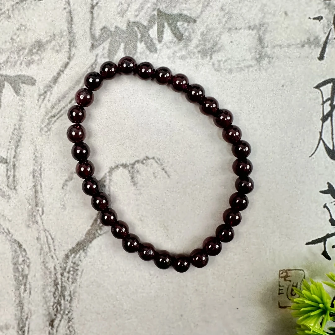 S67石榴石手链简约百搭气质小众单圈手串情侣款