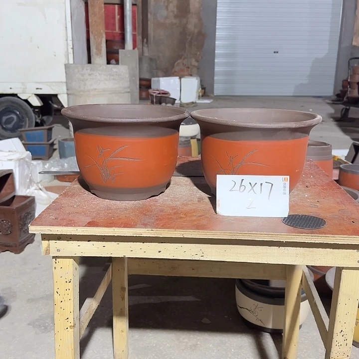 紫砂花盆紫砂花盆