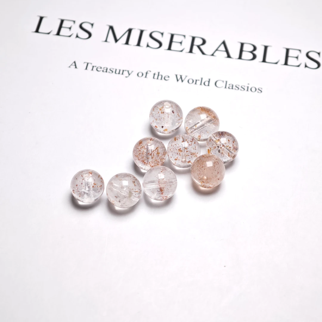 晶匠天然金草莓单珠8mm+ 多样性发其一编号-BB3227简约 DIY珠料