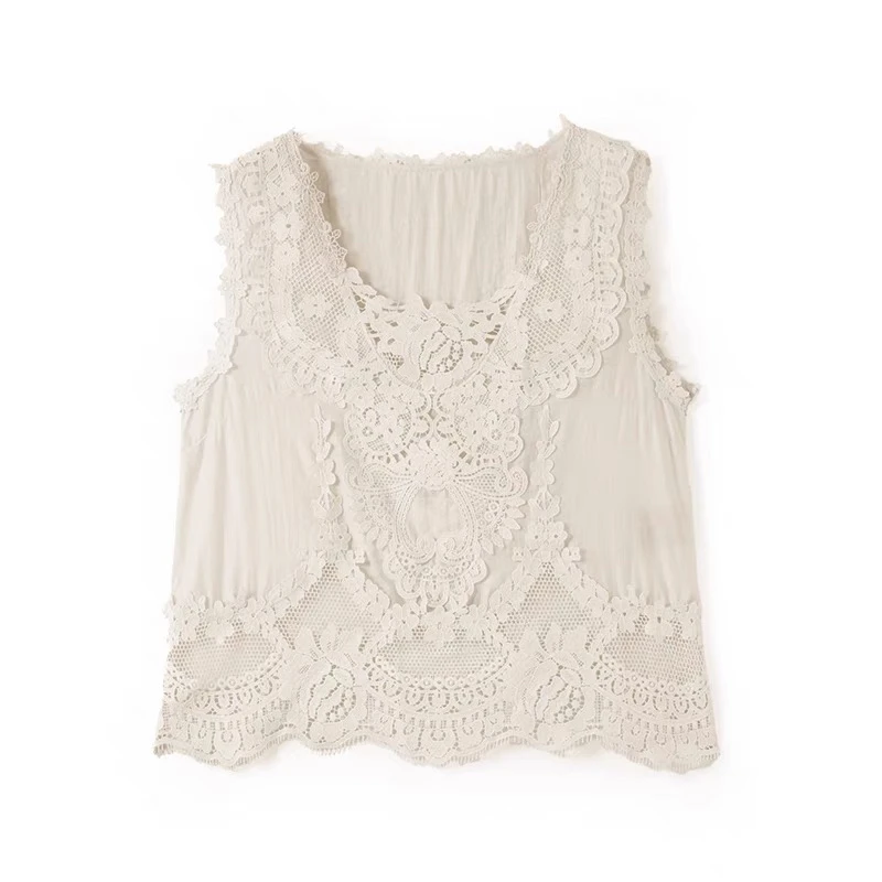 南油朱朱5高级蕾丝背心3色1060