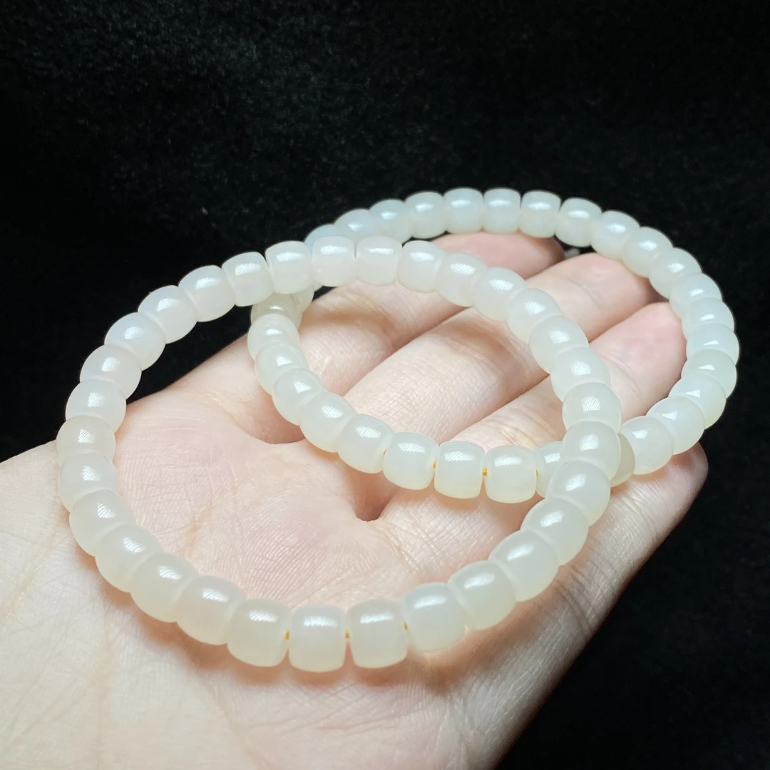 【小北严选】和田玉单圈手串约5*7mm【多样性发一件】-AH75X520