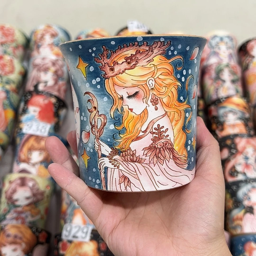 景德镇炫彩手绘口10.5高10