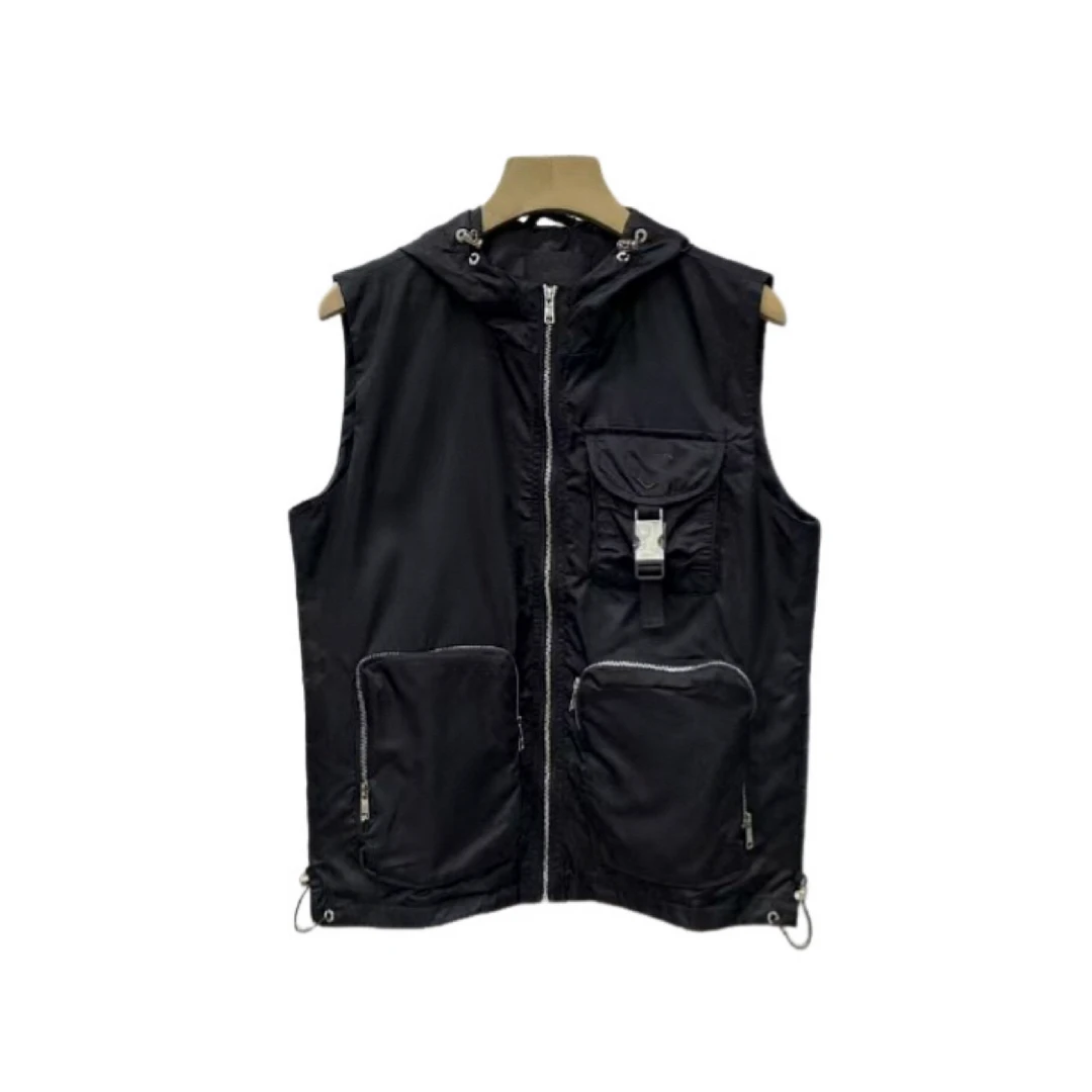 【连帽马甲】男士新款降落伞休闲立体连帽时尚马甲