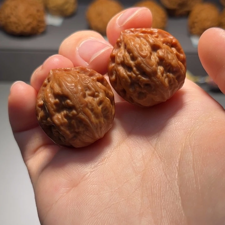 把件文玩核桃红豆019