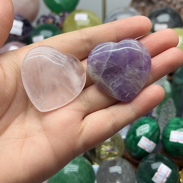 水晶珠宝半成品未镶嵌43克水晶爱心