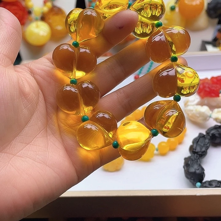 琥珀未镶嵌手链56号连接