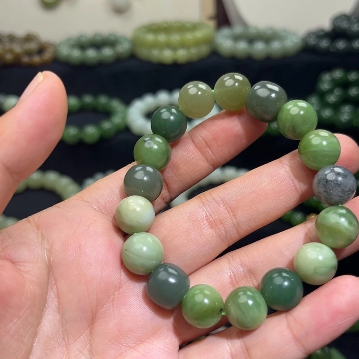 和田玉未镶嵌手链卡12