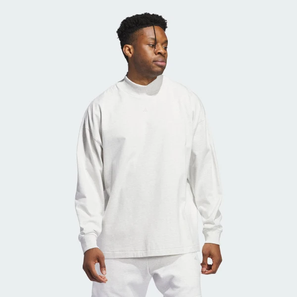 adidas/阿迪达斯男子纯棉篮球运动长袖T恤 IZ4915