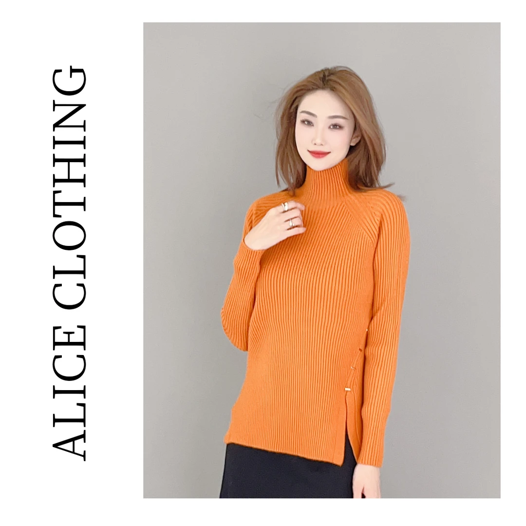 6 ALICE 冰糖蜜橘毛衣慵懒插肩袖 洋气侧S1032187T