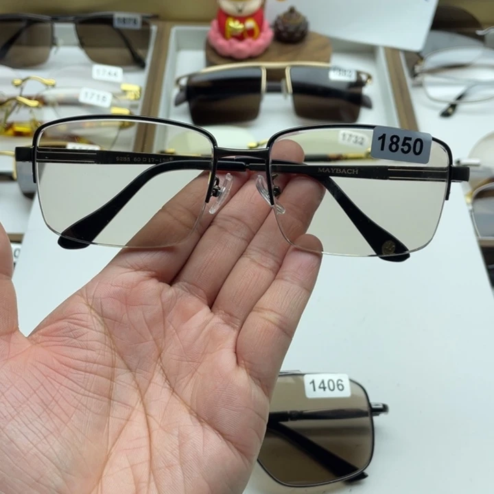 茶水晶半框眼镜 1850