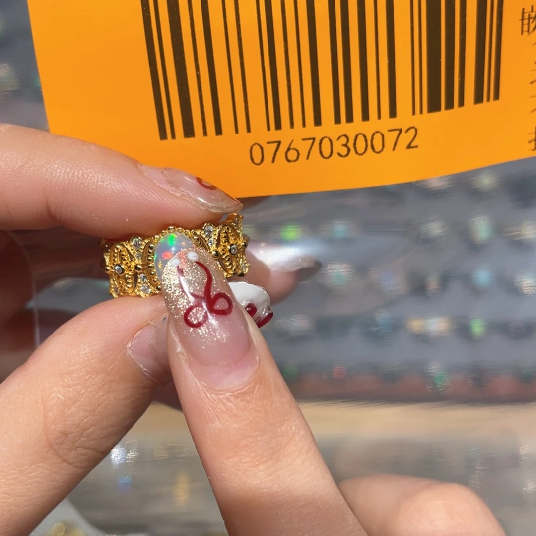 欧泊欧泊戒指银S925镶嵌惠*儿