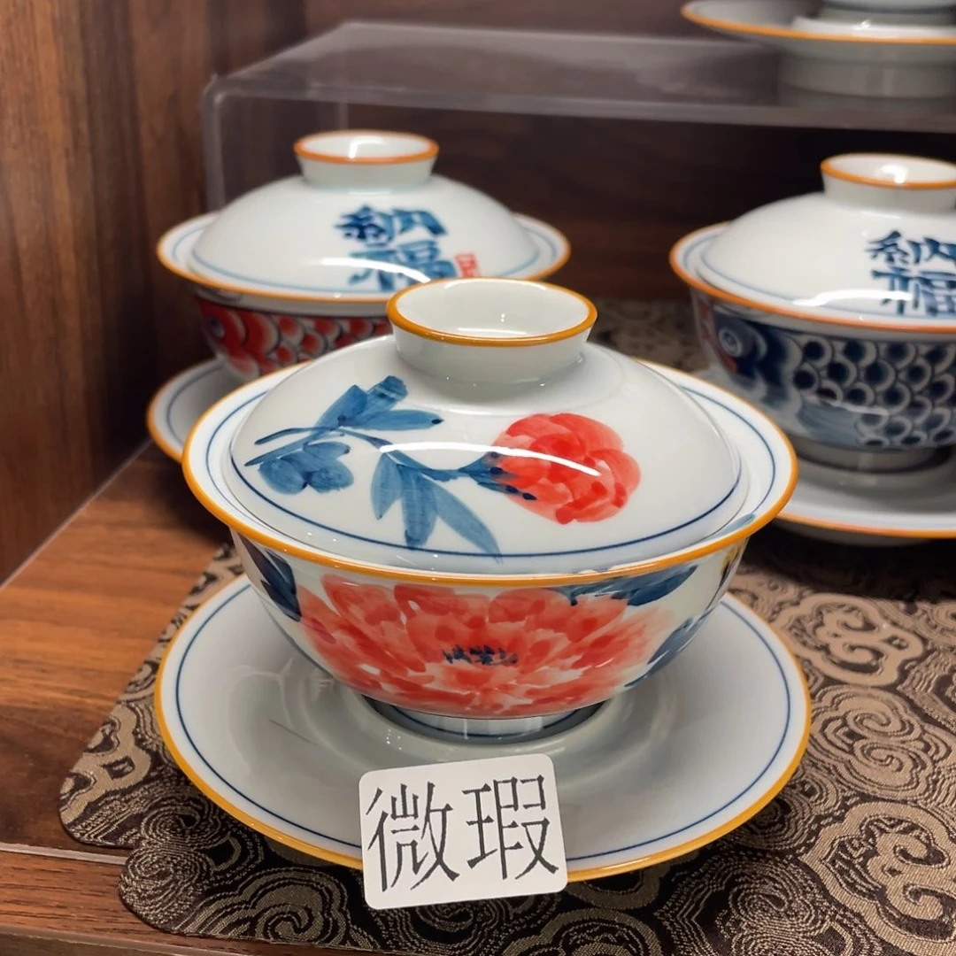 有瑕釉下彩纯手绘