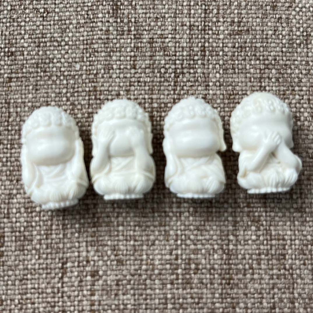 猛犸象牙雕刻四不小佛吊坠配饰